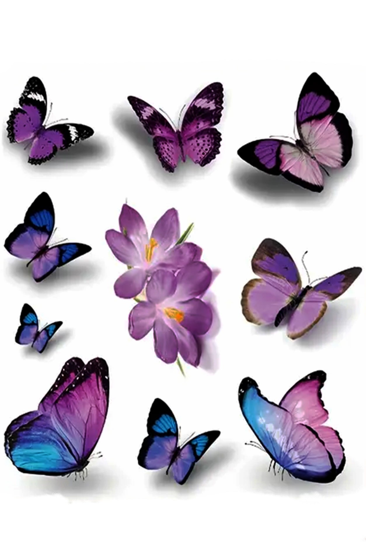 3D Butterfly Kisses – Quick Temporary Tattoos