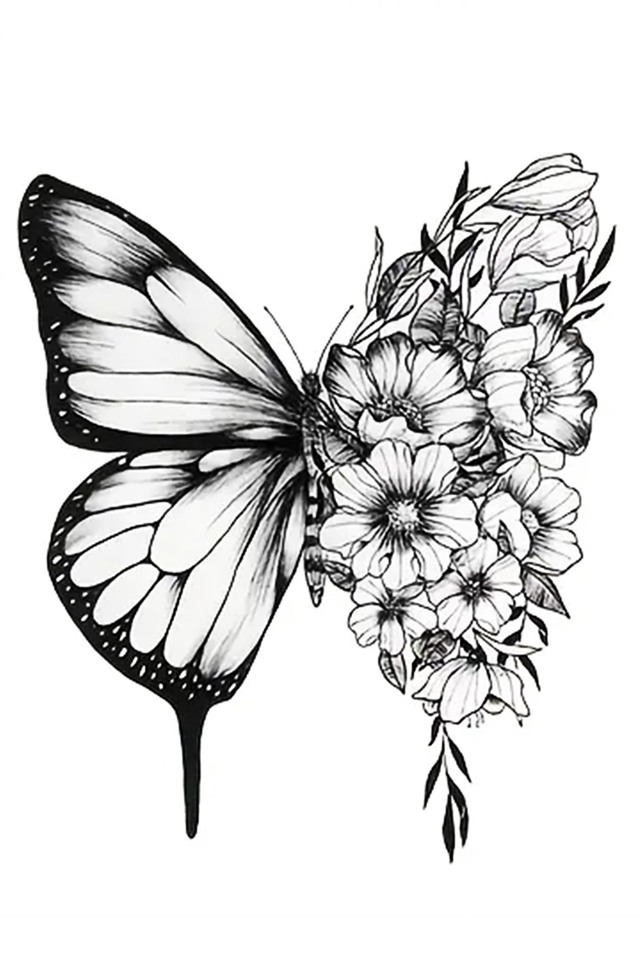 Erfly Flower Quick Temporary Tattoos