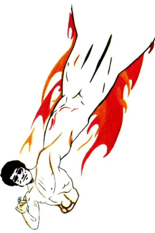 There is only one way to wear this tag, and the suggested placement is at the lower portion of your arm so that your fist finishes the martial art person's punch. The image also incorporates flames for that fiery, fierce force behind the energy of the punch. Styles such as boxing, Suntukan, or Russian fist fighting use punches alone, while others such as Kickboxing, Muay Thai, Lethwei, or karate may use both punches and kicks.