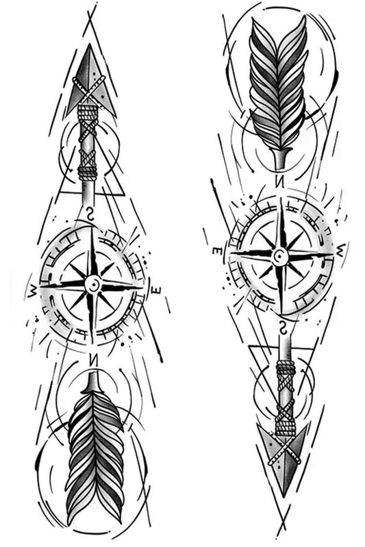 These arrows point north and south. They can only go forward when shot. The design represents moving forward, either physically or from something but all with positive energy. 